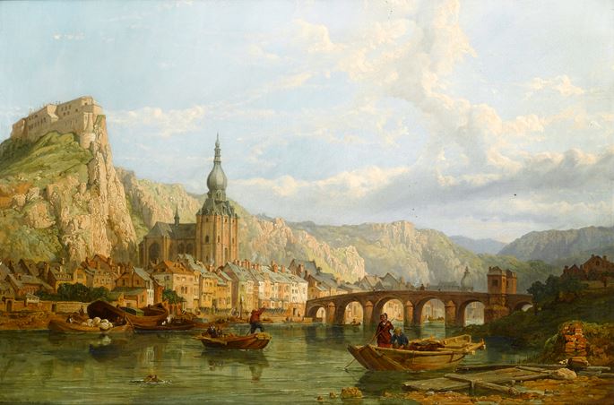 George Clarkson Stanfield - A View of Dinant, Belgium | MasterArt